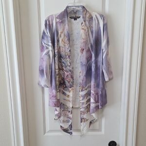 Mushka by Sienna Sose Clothing Sweater with Purple Flowers, M